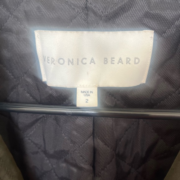 Veronica Beard USA WMN Size 2 Army Green Glade Jacket Camo Funnel Neck EUC - Picture 6 of 16